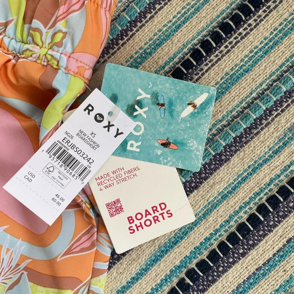 Nwt Roxy junior’s new fashion Tie- waist board shorts size x small - Picture 7 of 8